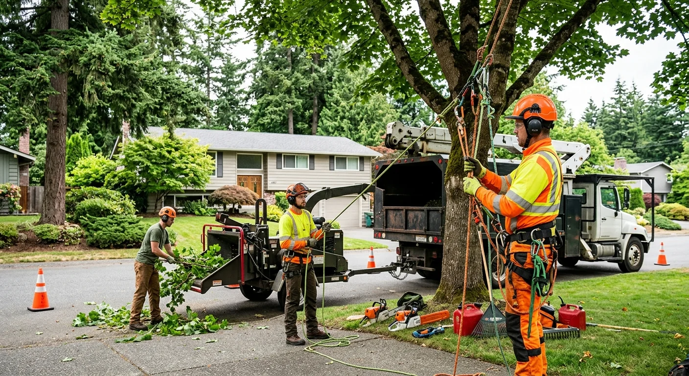 Brush and stumps removed from a cleared Bothell building site