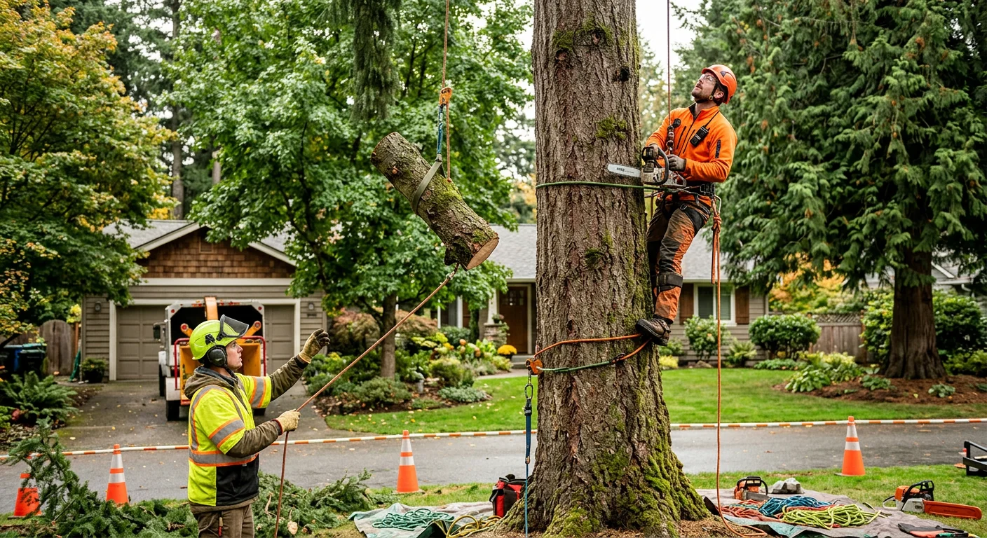 Homeowner reviewing a written tree risk assessment report